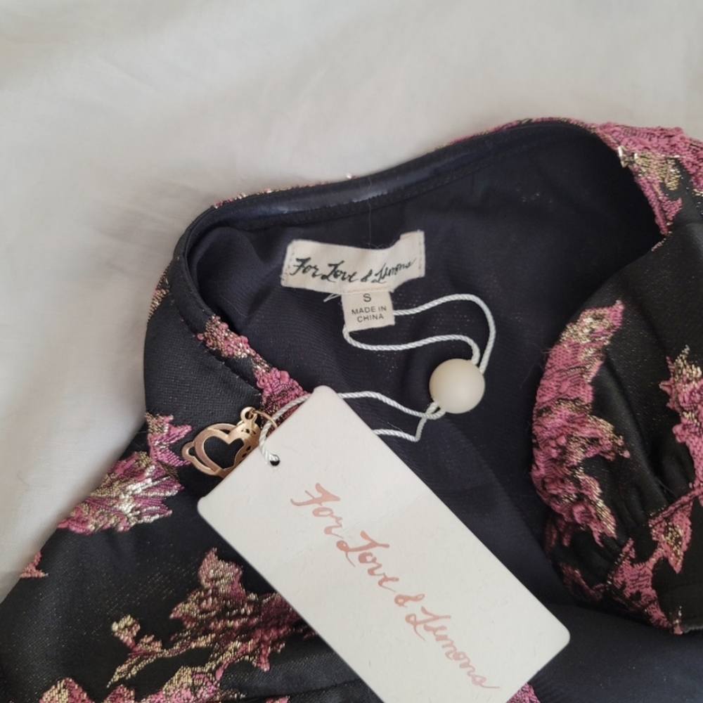 Floral Brocade Jacquard Cocktail Dress - For Love And Lemons - Picture 6 of 9